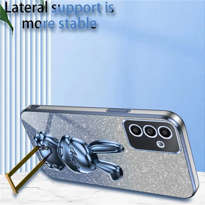 For Samsung Galaxy A14 5G / 4G PC+TPU Phone Case Glitter Powder Pull-Out Kickstand Cell Phone Shell