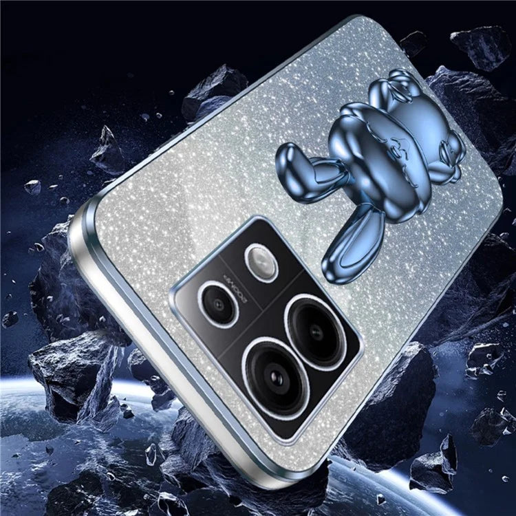 For Xiaomi Redmi Note 13 Pro 5G / Poco X6 5G Phone Case Lovely Rabbit PC+TPU Pull-out Kickstand Cover