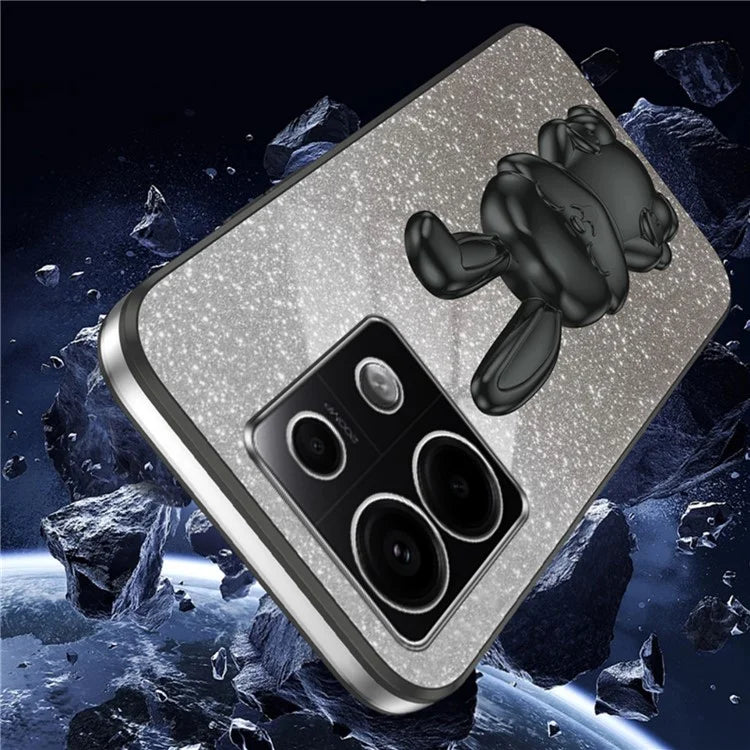 For Xiaomi Redmi Note 13 Pro 5G / Poco X6 5G Phone Case Lovely Rabbit PC+TPU Pull-out Kickstand Cover