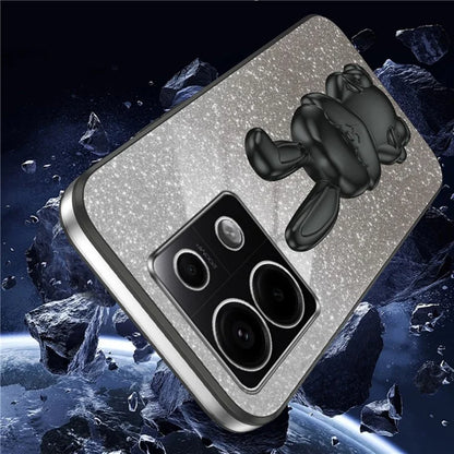 For Xiaomi Redmi Note 13 Pro 5G / Poco X6 5G Phone Case Lovely Rabbit PC+TPU Pull-out Kickstand Cover