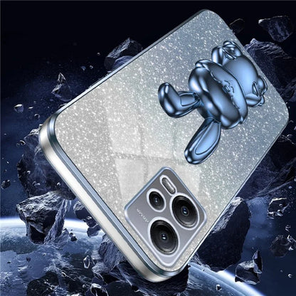 For Xiaomi Redmi Note 12 5G (Global) Phone Case Cute Rabbit Pull-out Kickstand Shockproof PC+TPU Cover