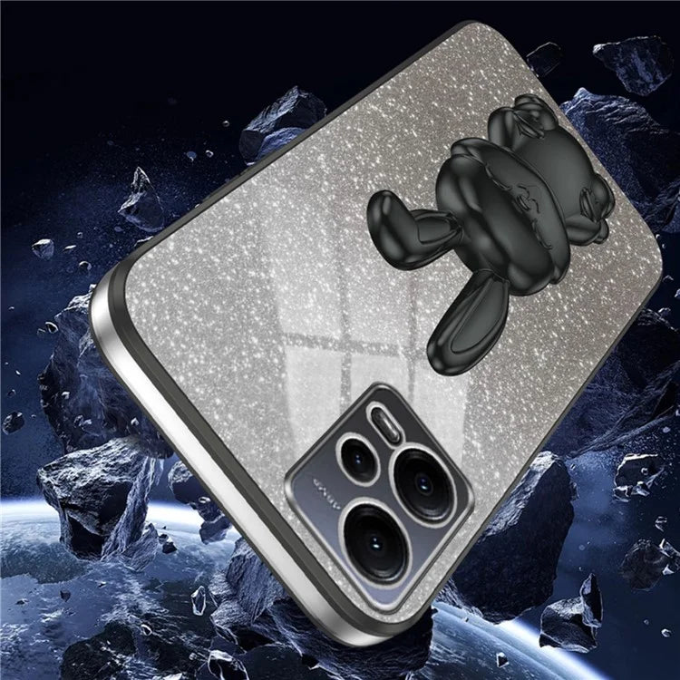 For Xiaomi Redmi Note 12 5G (Global) Phone Case Cute Rabbit Pull-out Kickstand Shockproof PC+TPU Cover
