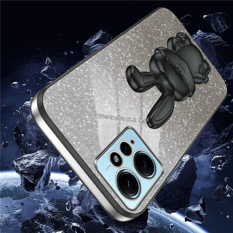 For Xiaomi Redmi Note 12 4G Case Cute Rabbit Anti-shock Phone Cover with Pull-out Kickstand