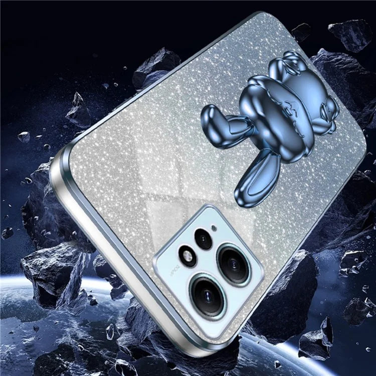 For Xiaomi Redmi Note 12 4G Case Cute Rabbit Anti-shock Phone Cover with Pull-out Kickstand
