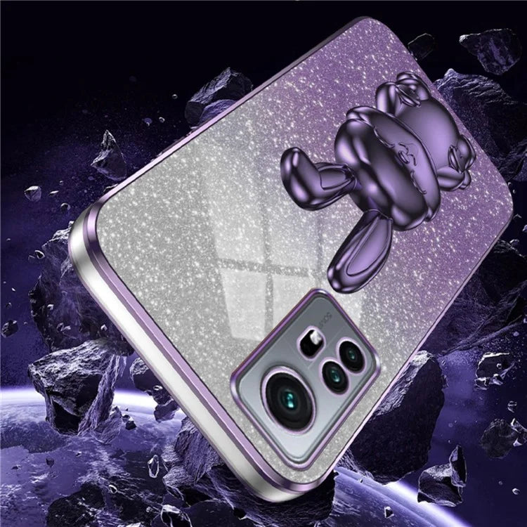 For Xiaomi 12 Pro 5G / 12S Pro 5G / 12 Pro (Dimensity) 5G PC+TPU Phone Case Cute Rabbit Pull-out Kickstand Cover