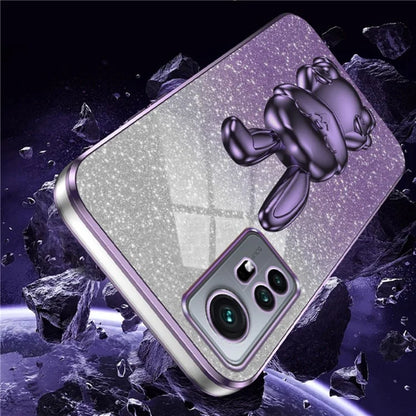 For Xiaomi 12 Pro 5G / 12S Pro 5G / 12 Pro (Dimensity) 5G PC+TPU Phone Case Cute Rabbit Pull-out Kickstand Cover