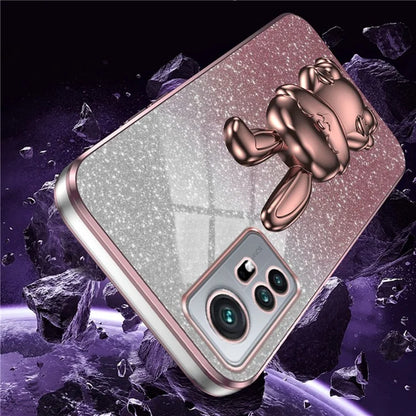 For Xiaomi 12 Pro 5G / 12S Pro 5G / 12 Pro (Dimensity) 5G PC+TPU Phone Case Cute Rabbit Pull-out Kickstand Cover