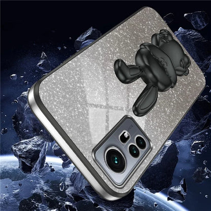 For Xiaomi 12 Pro 5G / 12S Pro 5G / 12 Pro (Dimensity) 5G PC+TPU Phone Case Cute Rabbit Pull-out Kickstand Cover