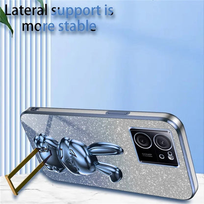 Case for Xiaomi 13T / Redmi K60 Ultra PC+TPU Lovely Rabbit Anti-scratch Phone Cover