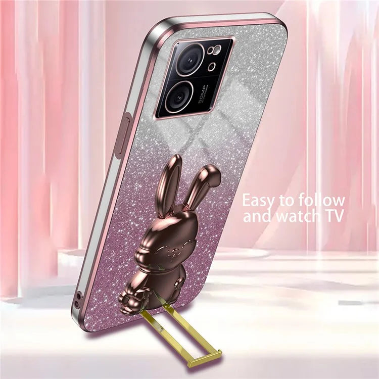 Case for Xiaomi 13T / Redmi K60 Ultra PC+TPU Lovely Rabbit Anti-scratch Phone Cover