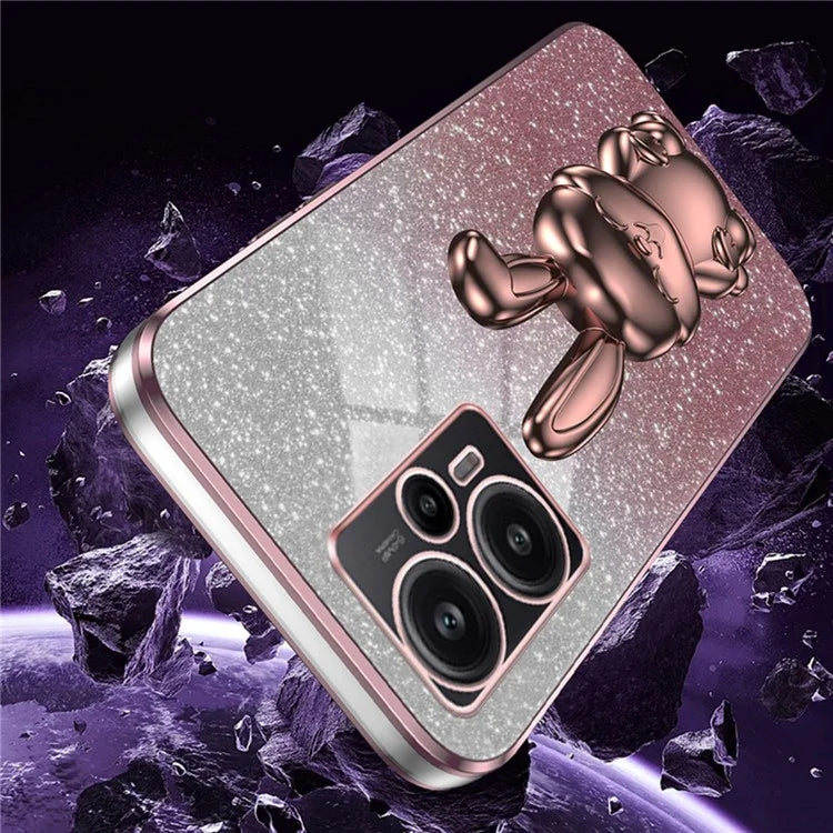 For Xiaomi Redmi Note 12 Turbo / Poco F5 5G PC+TPU Lovely Rabbit Cell Phone Kickstand Case