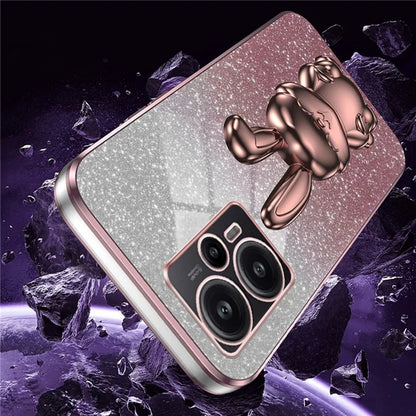 For Xiaomi Redmi Note 12 Turbo / Poco F5 5G PC+TPU Lovely Rabbit Cell Phone Kickstand Case