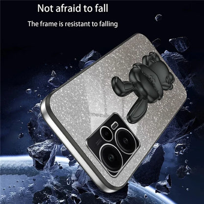 For Xiaomi Redmi Note 12 Turbo / Poco F5 5G PC+TPU Lovely Rabbit Cell Phone Kickstand Case