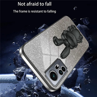 For Xiaomi 12 5G / 12X 5G / 12S 5G PC+TPU Back Shell Lovely Rabbit Cell Phone Kickstand Case