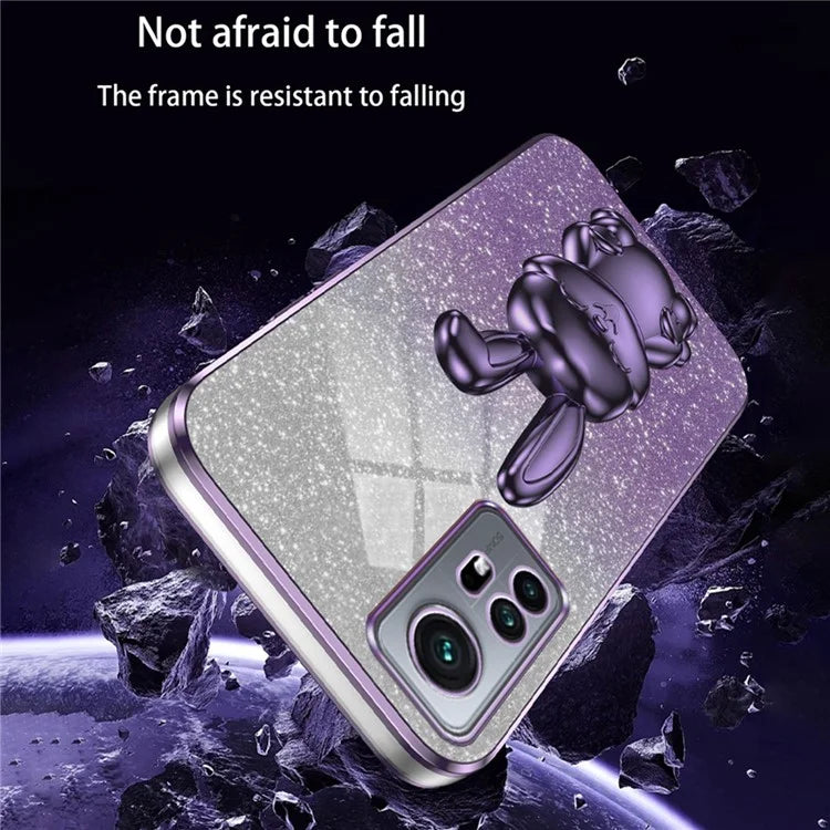 For Xiaomi 12 5G / 12X 5G / 12S 5G PC+TPU Back Shell Lovely Rabbit Cell Phone Kickstand Case