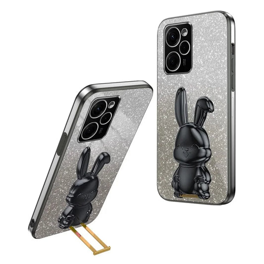 For Xiaomi Redmi Note 12 Pro Speed 5G / Poco X5 Pro 5G Cell Phone Case Glitter Pull-out Kickstand PC+TPU Cover