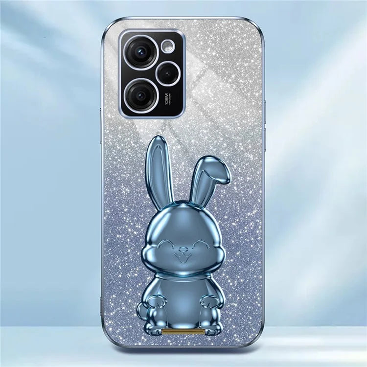 For Xiaomi Redmi Note 12 Pro Speed 5G / Poco X5 Pro 5G Cell Phone Case Glitter Pull-out Kickstand PC+TPU Cover