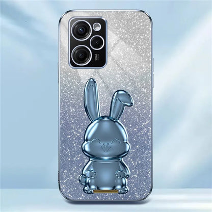 For Xiaomi Redmi Note 12 Pro Speed 5G / Poco X5 Pro 5G Cell Phone Case Glitter Pull-out Kickstand PC+TPU Cover