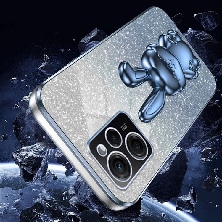 For Xiaomi Redmi Note 12 Pro Speed 5G / Poco X5 Pro 5G Cell Phone Case Glitter Pull-out Kickstand PC+TPU Cover