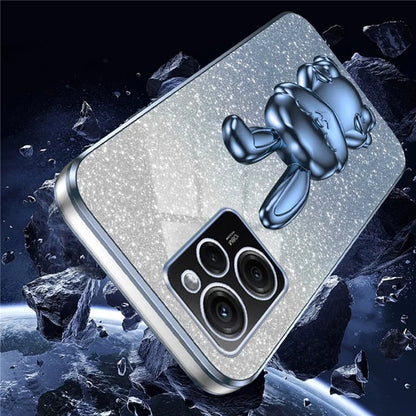 For Xiaomi Redmi Note 12 Pro Speed 5G / Poco X5 Pro 5G Cell Phone Case Glitter Pull-out Kickstand PC+TPU Cover