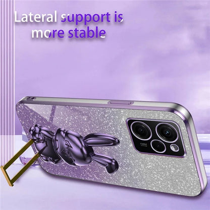 For Xiaomi Redmi Note 12 Pro Speed 5G / Poco X5 Pro 5G Cell Phone Case Glitter Pull-out Kickstand PC+TPU Cover