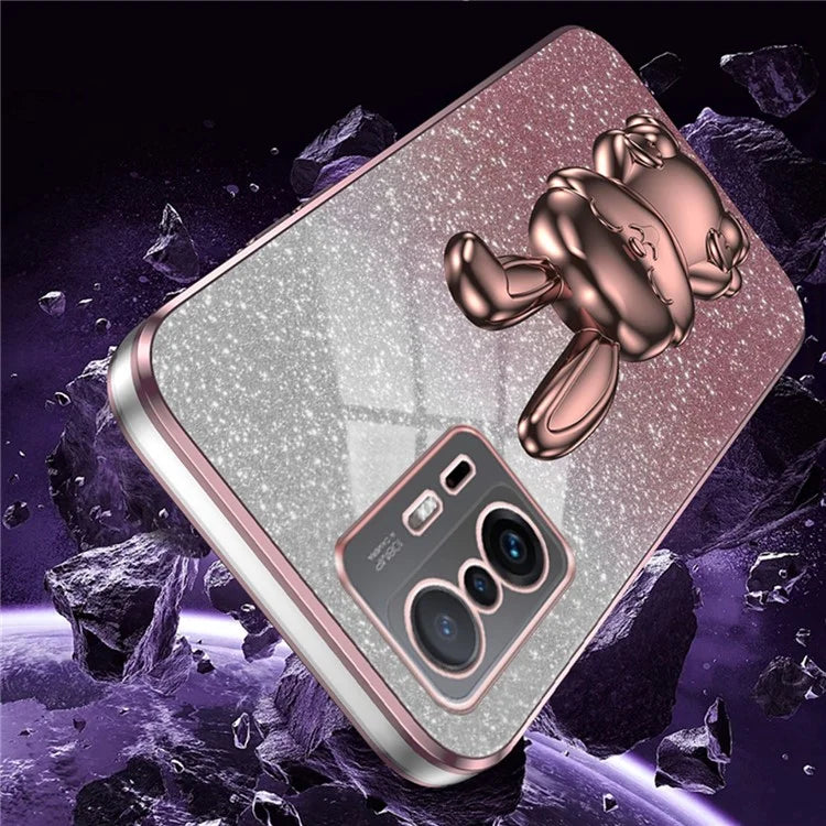 For Xiaomi 11T 5G / 11T Pro 5G Phone Case Pull-out Kickstand Electroplating PC+TPU Cover