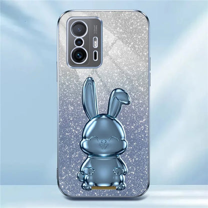 For Xiaomi 11T 5G / 11T Pro 5G Phone Case Pull-out Kickstand Electroplating PC+TPU Cover