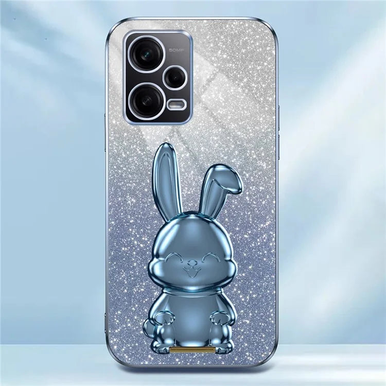 For Xiaomi Redmi Note 12 Pro 5G PC+TPU Electroplating Cellphone Case Support Kickstand Cover