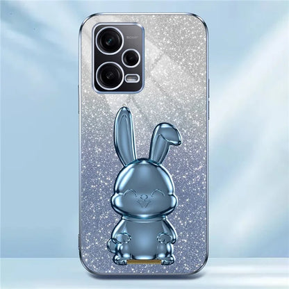 For Xiaomi Redmi Note 12 Pro 5G PC+TPU Electroplating Cellphone Case Support Kickstand Cover