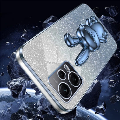 For Xiaomi Redmi Note 12 Pro 5G PC+TPU Electroplating Cellphone Case Support Kickstand Cover