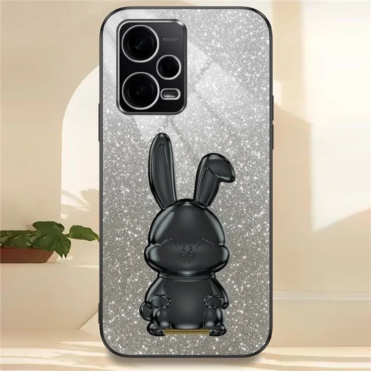 For Xiaomi Redmi Note 12 Pro 5G PC+TPU Electroplating Cellphone Case Support Kickstand Cover