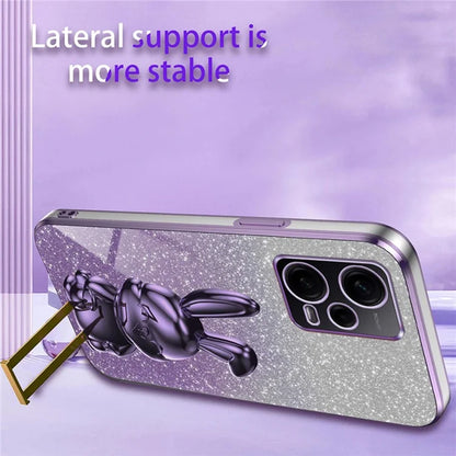 For Xiaomi Redmi Note 12 Pro 5G PC+TPU Electroplating Cellphone Case Support Kickstand Cover