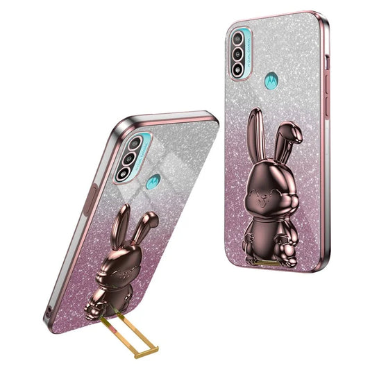 For Motorola Moto E20 PC+TPU Phone Case Support Kickstand Back Protective Cover