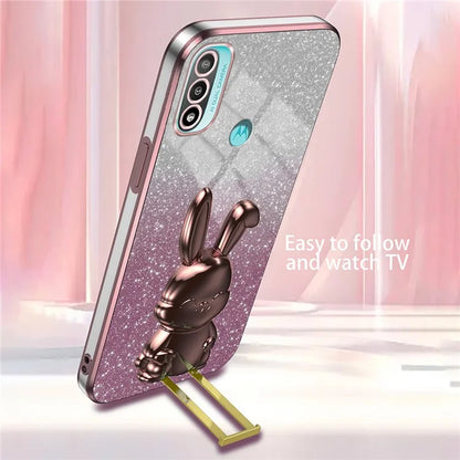 For Motorola Moto E20 PC+TPU Phone Case Support Kickstand Back Protective Cover