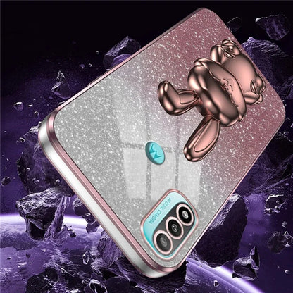 For Motorola Moto E20 PC+TPU Phone Case Support Kickstand Back Protective Cover