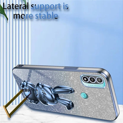 For Motorola Moto E20 PC+TPU Phone Case Support Kickstand Back Protective Cover