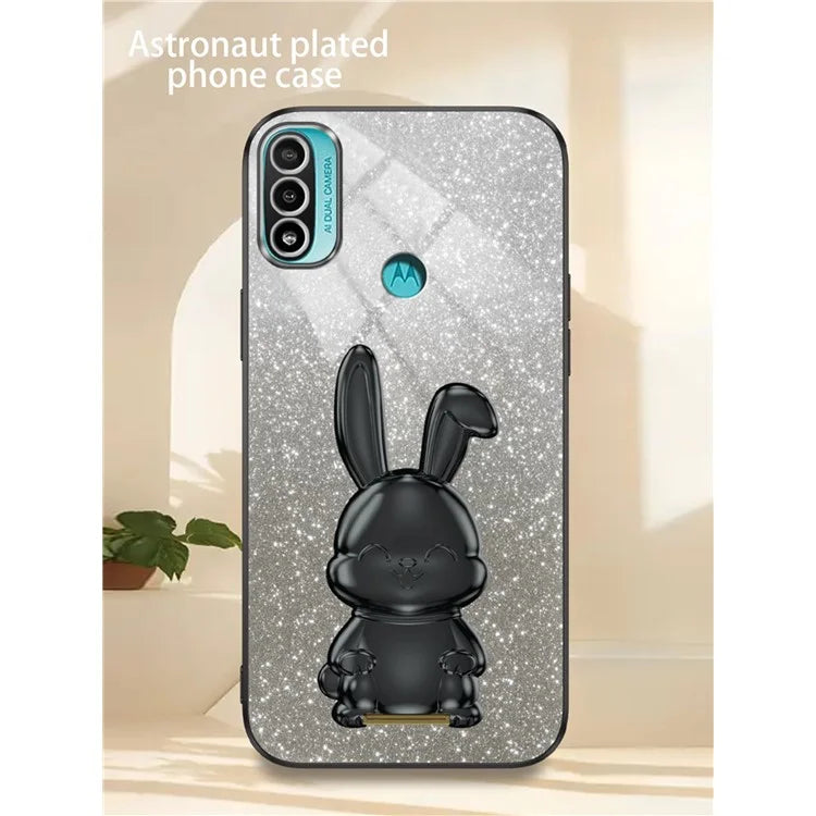 For Motorola Moto E20 PC+TPU Phone Case Support Kickstand Back Protective Cover