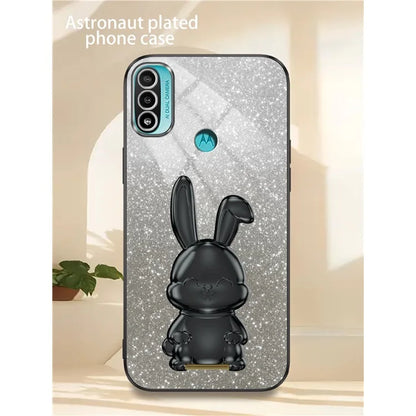 For Motorola Moto E20 PC+TPU Phone Case Support Kickstand Back Protective Cover