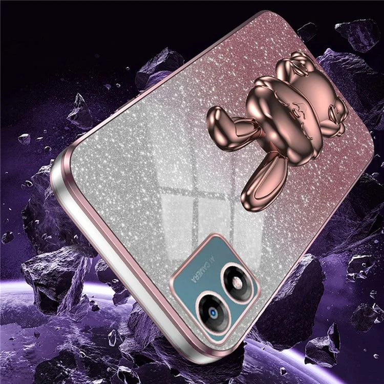 Back Cover for Motorola Moto E13 4G , Drop Resistant PC+TPU Phone Case with Kickstand