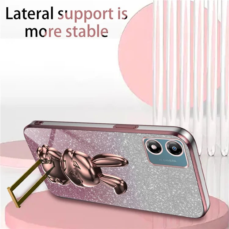 Back Cover for Motorola Moto E13 4G , Drop Resistant PC+TPU Phone Case with Kickstand