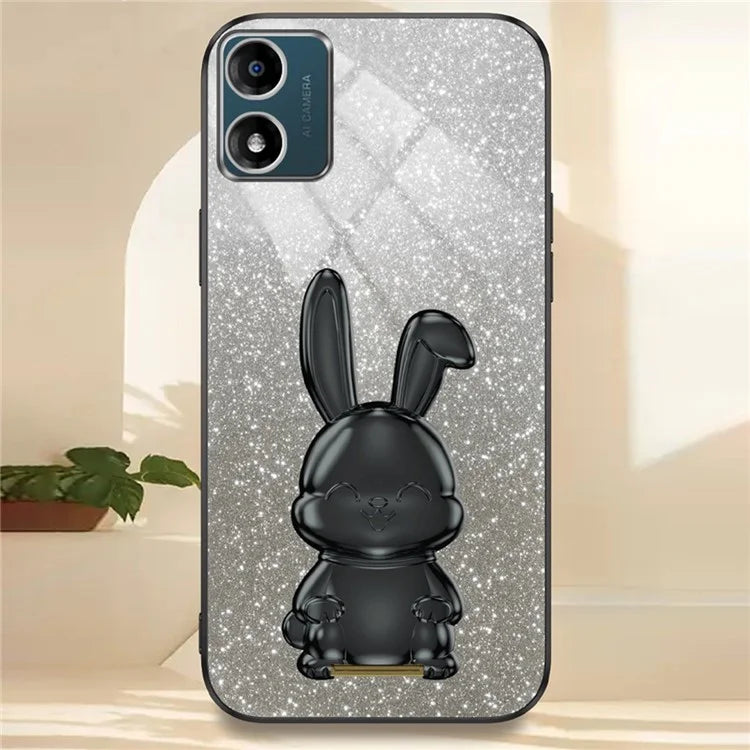 Back Cover for Motorola Moto E13 4G , Drop Resistant PC+TPU Phone Case with Kickstand