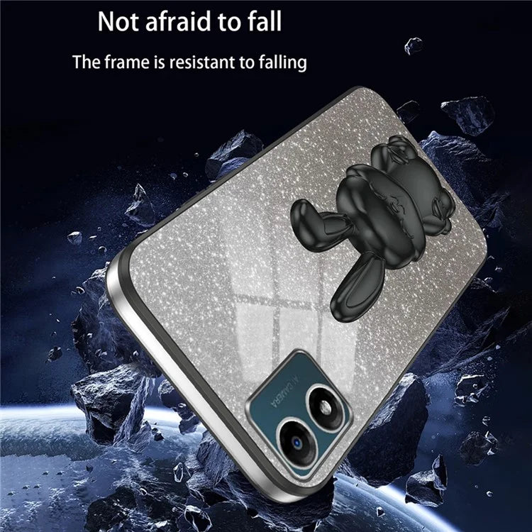 Back Cover for Motorola Moto E13 4G , Drop Resistant PC+TPU Phone Case with Kickstand