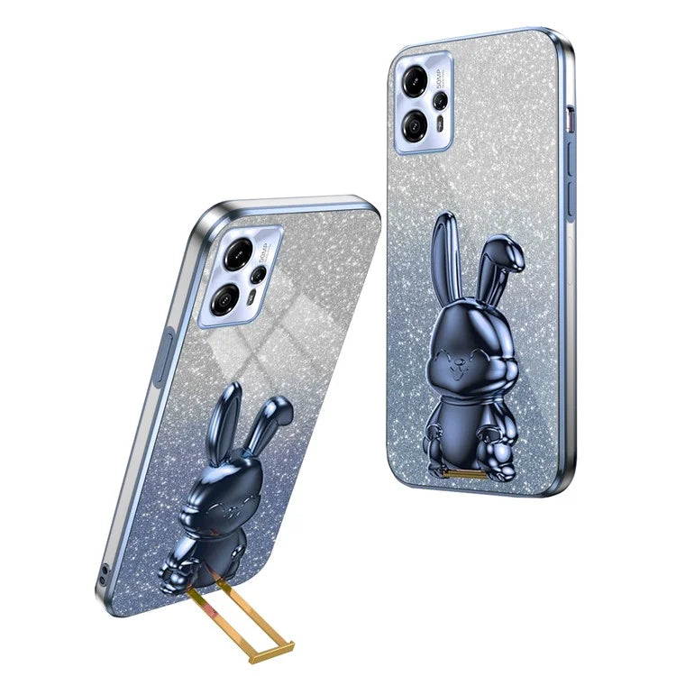 For Motorola MOTO G13 Case Cartoon Rabbit Drop-proof PC+TPU Back Shell