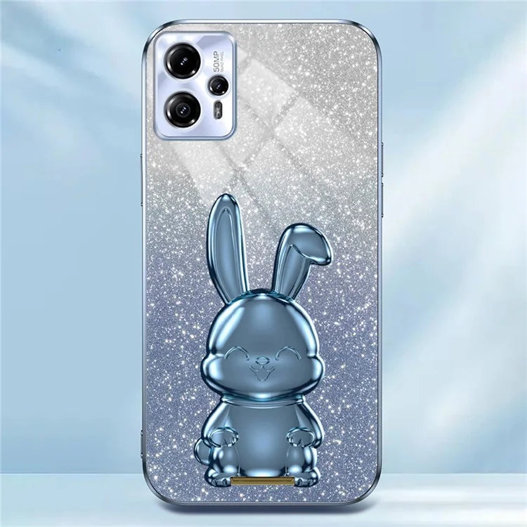 For Motorola MOTO G13 Case Cartoon Rabbit Drop-proof PC+TPU Back Shell