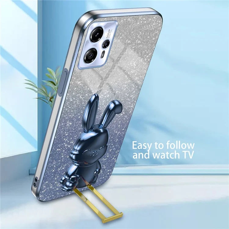 For Motorola MOTO G13 Case Cartoon Rabbit Drop-proof PC+TPU Back Shell