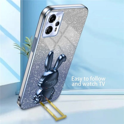 For Motorola MOTO G13 Case Cartoon Rabbit Drop-proof PC+TPU Back Shell
