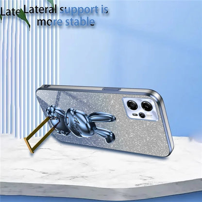 For Motorola MOTO G13 Case Cartoon Rabbit Drop-proof PC+TPU Back Shell