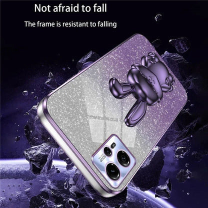For Motorola MOTO G13 Case Cartoon Rabbit Drop-proof PC+TPU Back Shell