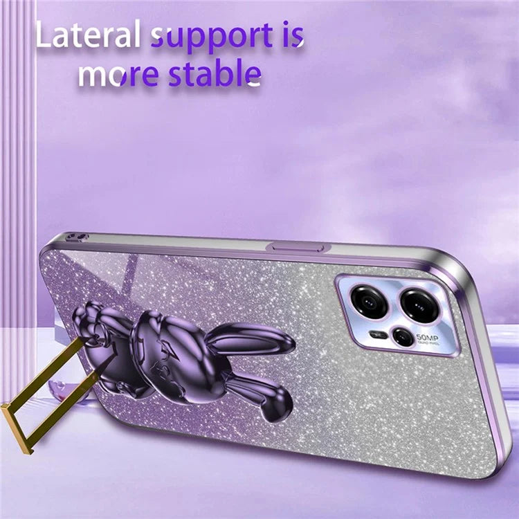 For Motorola MOTO G13 Case Cartoon Rabbit Drop-proof PC+TPU Back Shell