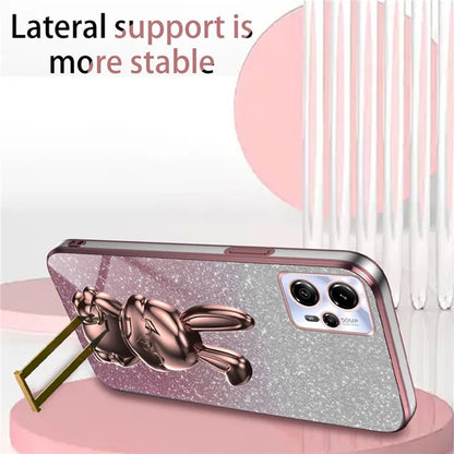 For Motorola MOTO G13 Case Cartoon Rabbit Drop-proof PC+TPU Back Shell